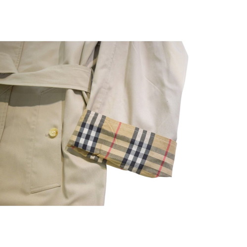Burberry London Classic Single-Breasted Nova Check Trench Coat with Belt