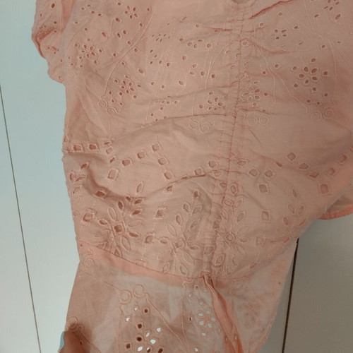 Pimkie blouse new pink salmon kipur fabric size 38