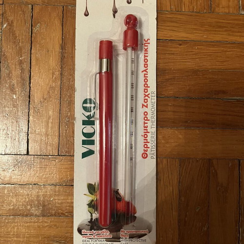 Vicko patisserie thermometer 16 cm, analog with protective case