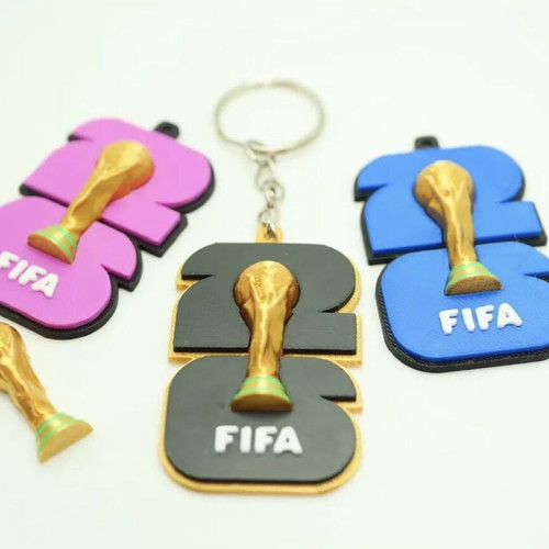 3D FIFA World Cup 2026 Keychain set of 3 new, various colors
