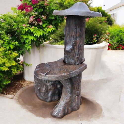 Isabella Concrete Fountain in Brown Color, New