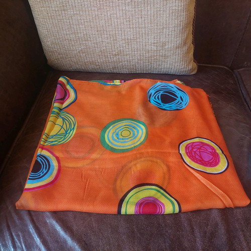 Colorful large scarf like new, shawl, pareo