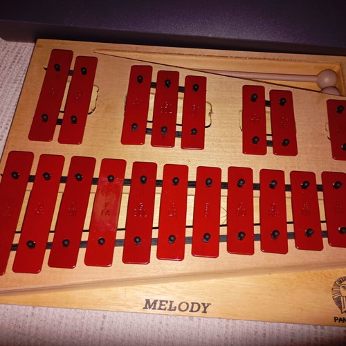Melody double metallophone like new, wooden educational