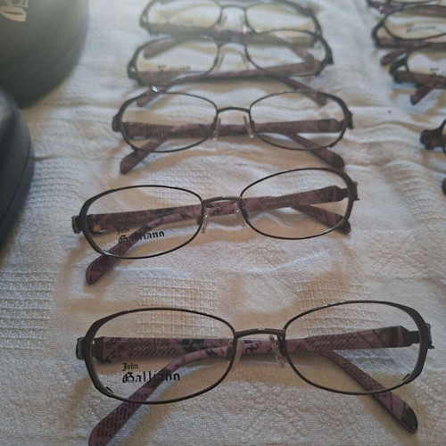 John Galliano eyeglasses frames collection, 20 pieces with cases