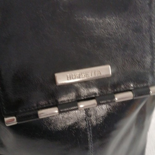 Leather shoulder bag black used