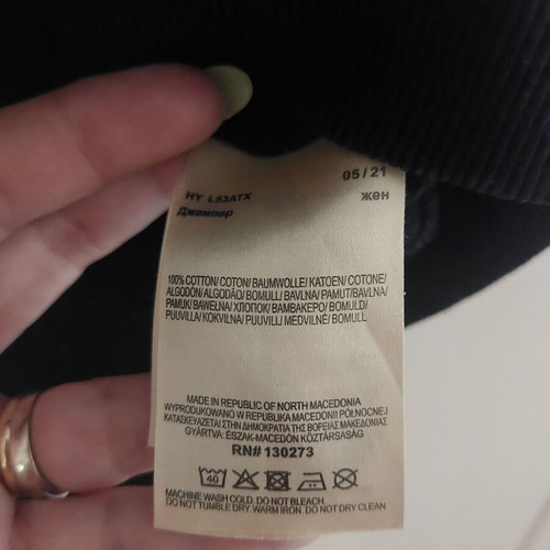 Lee black sweatshirt size S like new, 100% cotton
