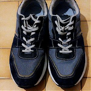 Ανδρικά sneakers Zara Σαν καινούργια 42 νούμερο μπλε γκρι χρώμα