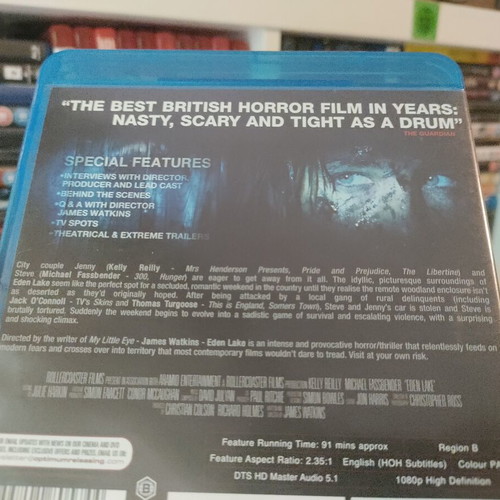 Eden Lake Blu-Ray like new, UK release with English subtitles