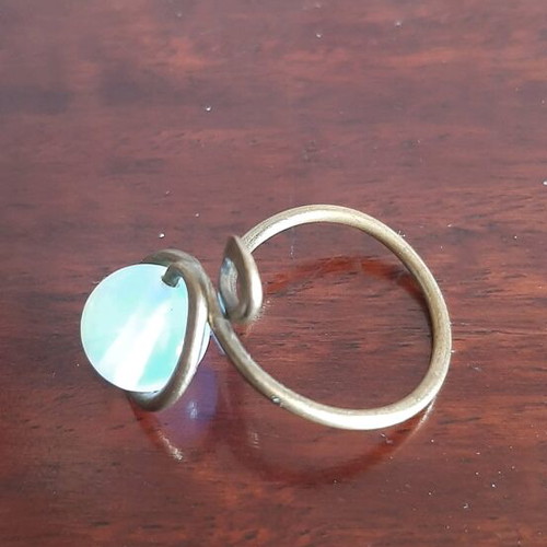 Ring used with moonstone