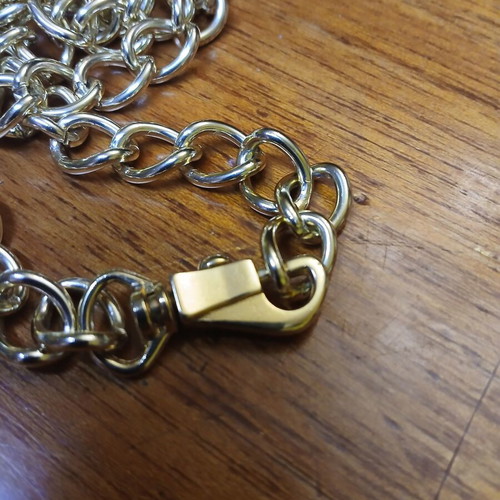 Bag chain used, lightweight, gold tone, 45 cm double length