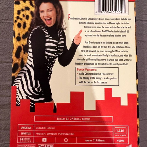 The Nanny Season 1 DVD used, no Greek subtitles