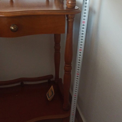 Antique table used with drawer