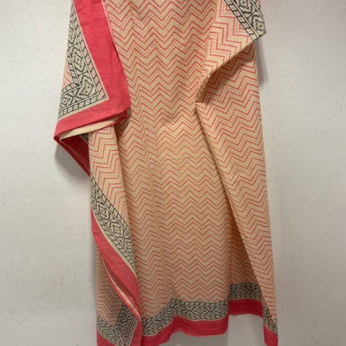 Women's pareo 100% cotton new, beige and blue