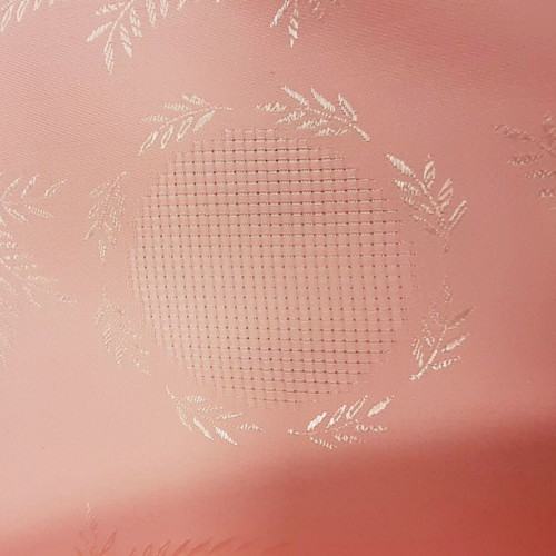Pink jacquard fabric, double-sided, 1.80m width