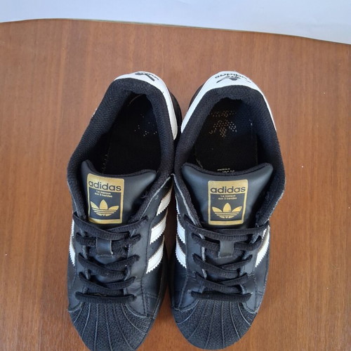 Adidas Superstar sneakers size 33.5 used, black and white