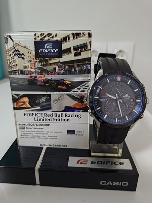 Casio Edifice EQS-A500RBP Red Bull Limited Edition ρολόι σαν καινούργιο, μπλε