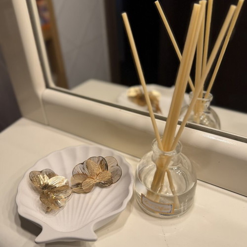 Shell-shaped porcelain dish new, jewelry organizer and soap holder