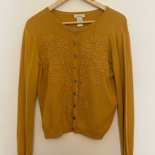 Mustard cardigan used, size S