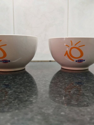 FAGE promotional bowls like new, set of 2 pieces