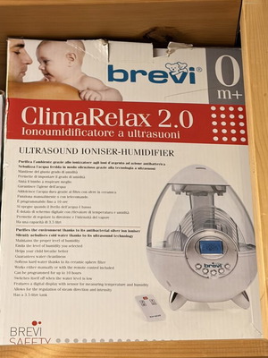 Brevi ClimaRelax 2.0 ultrasonic humidifier with ionizer, new