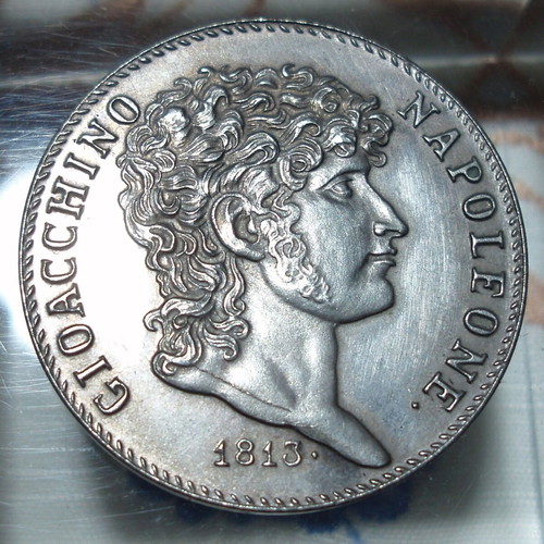 5 Lire 1813 Italy Joachim Murat old reproduction like new