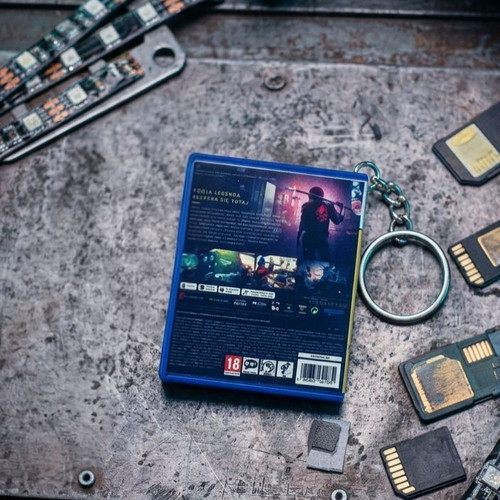 Cyberpunk PS5 game box keychain, 3D printed