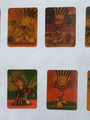 Chipicao 3D cards used, set of 8 pieces, 1998