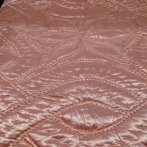 Handmade quilt like new made of silk and cotton
