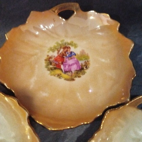 Porcelain plates like new, vintage 1980s, set of 6 pieces