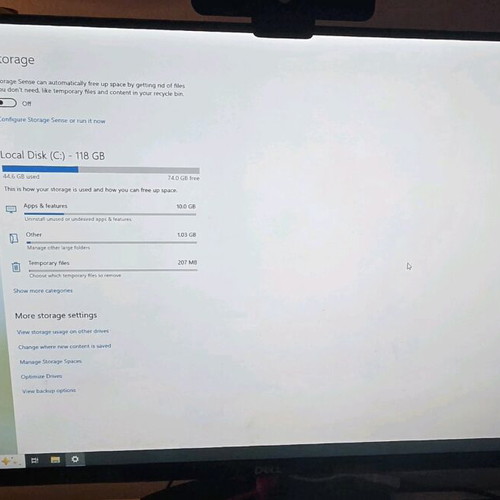 Dell PC Intel i-3 4G RAM SSD 120G used with external marks