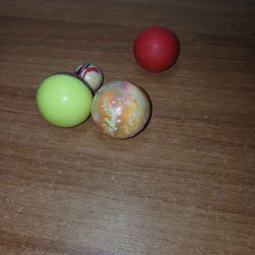 Bouncy balls used, all together