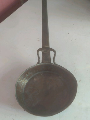 Copper Sahanki Pan vintage used with hinge handle