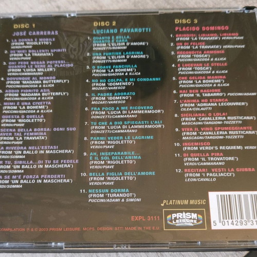 The 3 Tenors triple CD used, classical music
