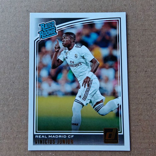 Vinicius Junior Real Madrid 2018-19 Panini Donruss Rated Rookie RC card like new