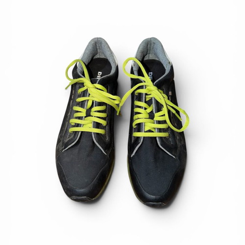 Diesel sneakers like new, black with neon green details, size 39