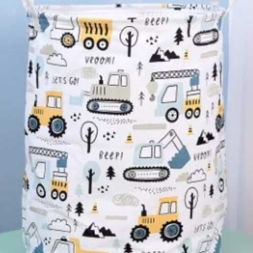 Etoile Children's Storage Basket fabric, like new, tractor design