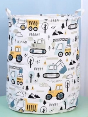 Etoile Children's Storage Basket fabric, like new, tractor design