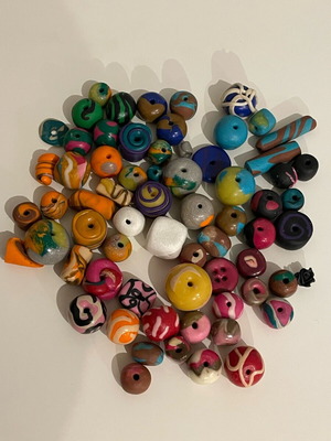 Fimo handmade beads pack of 67 like new
