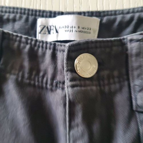 Zara denim pants anthracite with pockets new