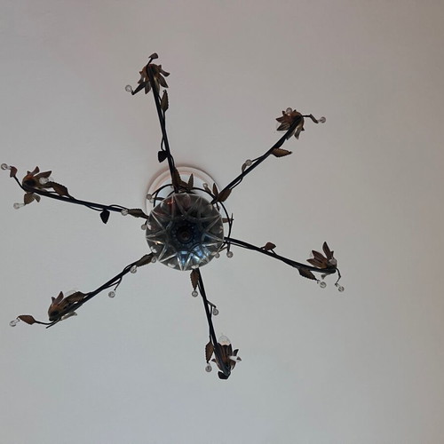 Chandelier lighting used with Swarovski crystals and 6 bulbs