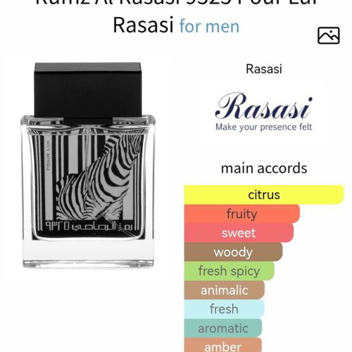 Rasasi Zebra pour loui Tester like new