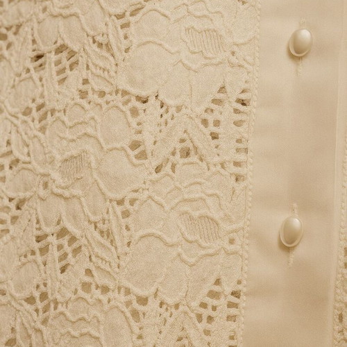 White lace long-sleeve shirt