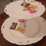 Vicho two-tier serving platter like new
