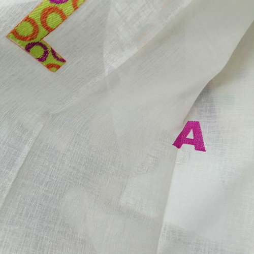Polyester fabrics new, set of 4, 0.74 x 1.33 m