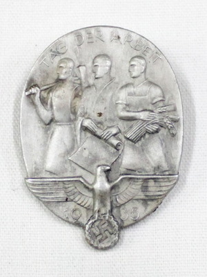 German badge 1935 for National Labor Day used