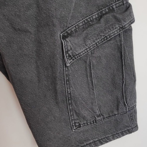 Denim cargo shorts XL black and grey like new