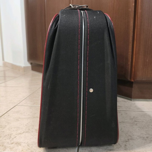 Vintage suitcase used, 1980-1990 decade, black