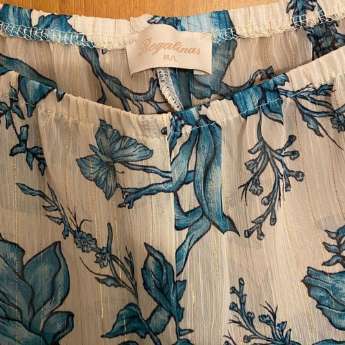 Regalinas floral semi-transparent set with tunic and palazzo pants new