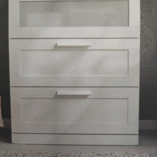Brimnes chest of drawers with 3 drawers by IKEA new, white