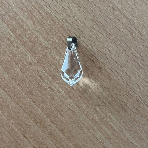 Clear Crystal Teardrop Pendant like new